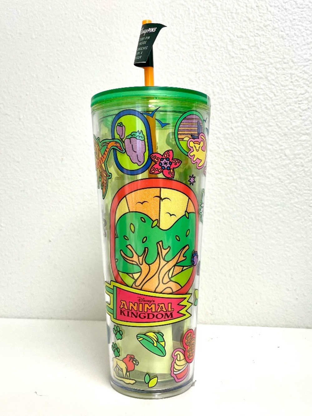2025 Disney Starbucks Animal Kingdom 24oz Tumbler WITH 2 MYSTERY PINS - NEW - Picture 1 of 3